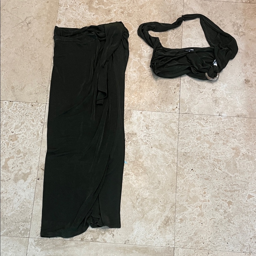 Two-Piece Halter Wrap Skirt Set - Picture 1 of 3